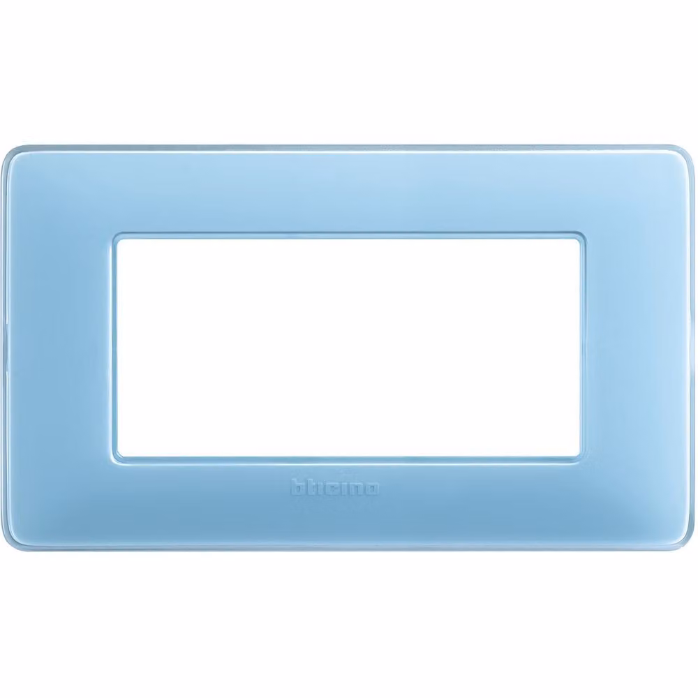 Bticino Matix, cornice a 4 moduli, colore turchese, modello AM4804CAR