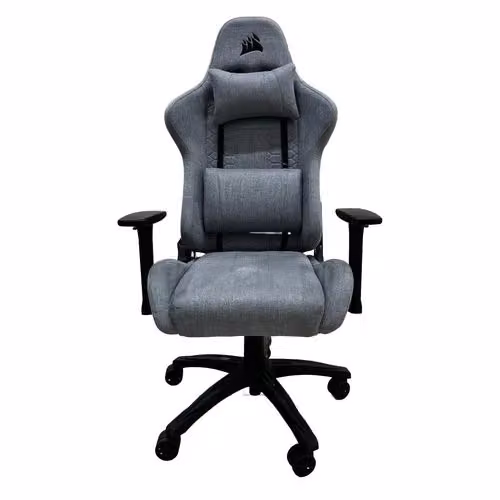 Sedia gaming Corsair TC100 Relaxed in tessuto grigio con poggiatesta e braccioli – 2