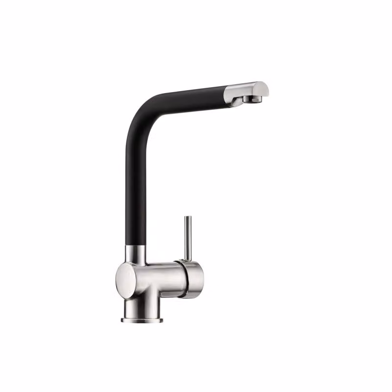 Miscelatore monocomando Naber Drive 1S acciaio inox colorato/nero 5011089