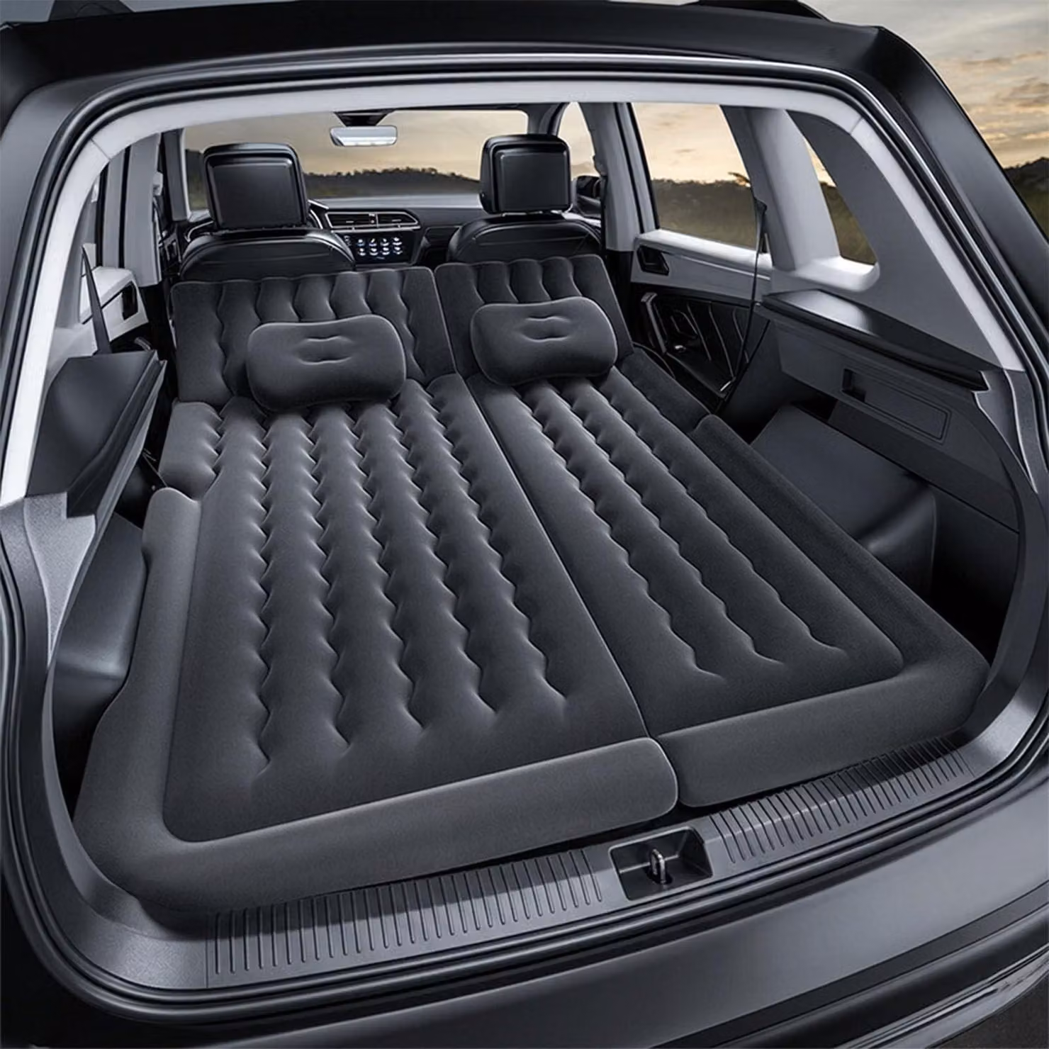 Materasso gonfiabile per auto con rivestimento in velluto