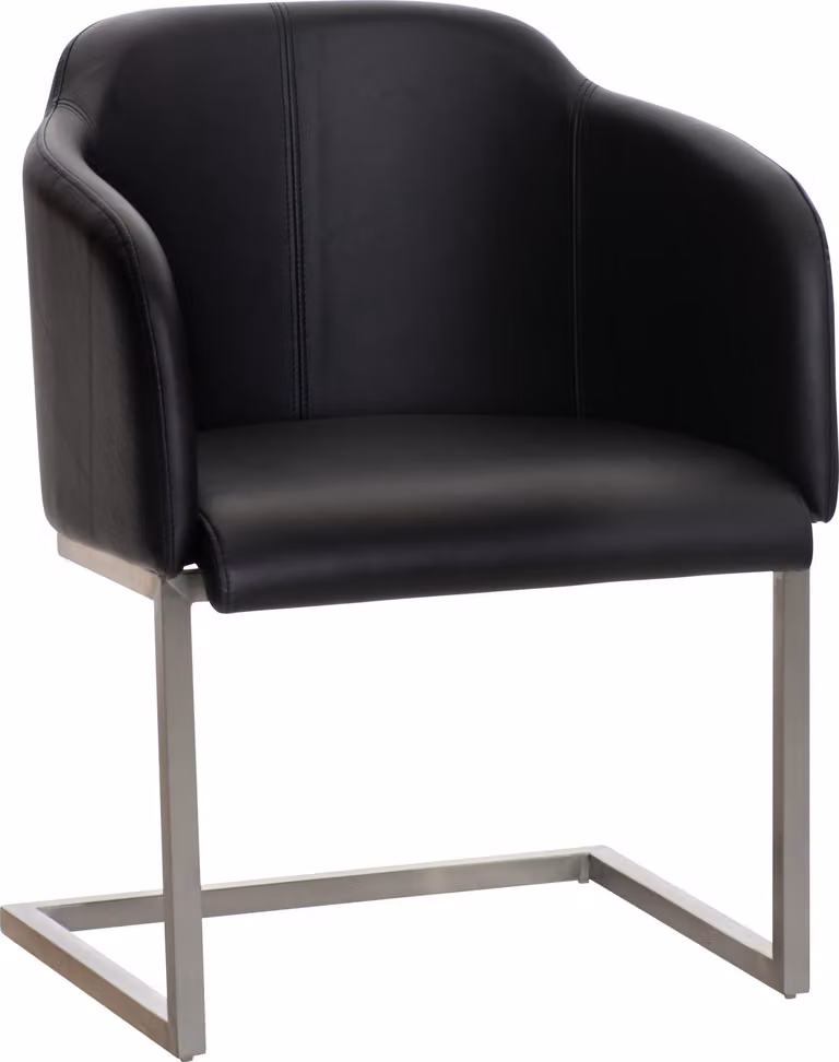 Sedia per visitatori Magnus nera