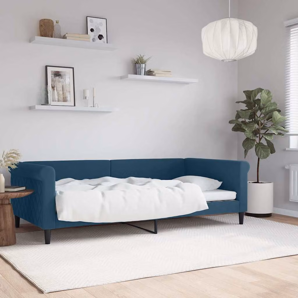 Letto da giorno vidaXL in velluto blu per camera da letto o soggiorno L/P: 200 x 100 cm