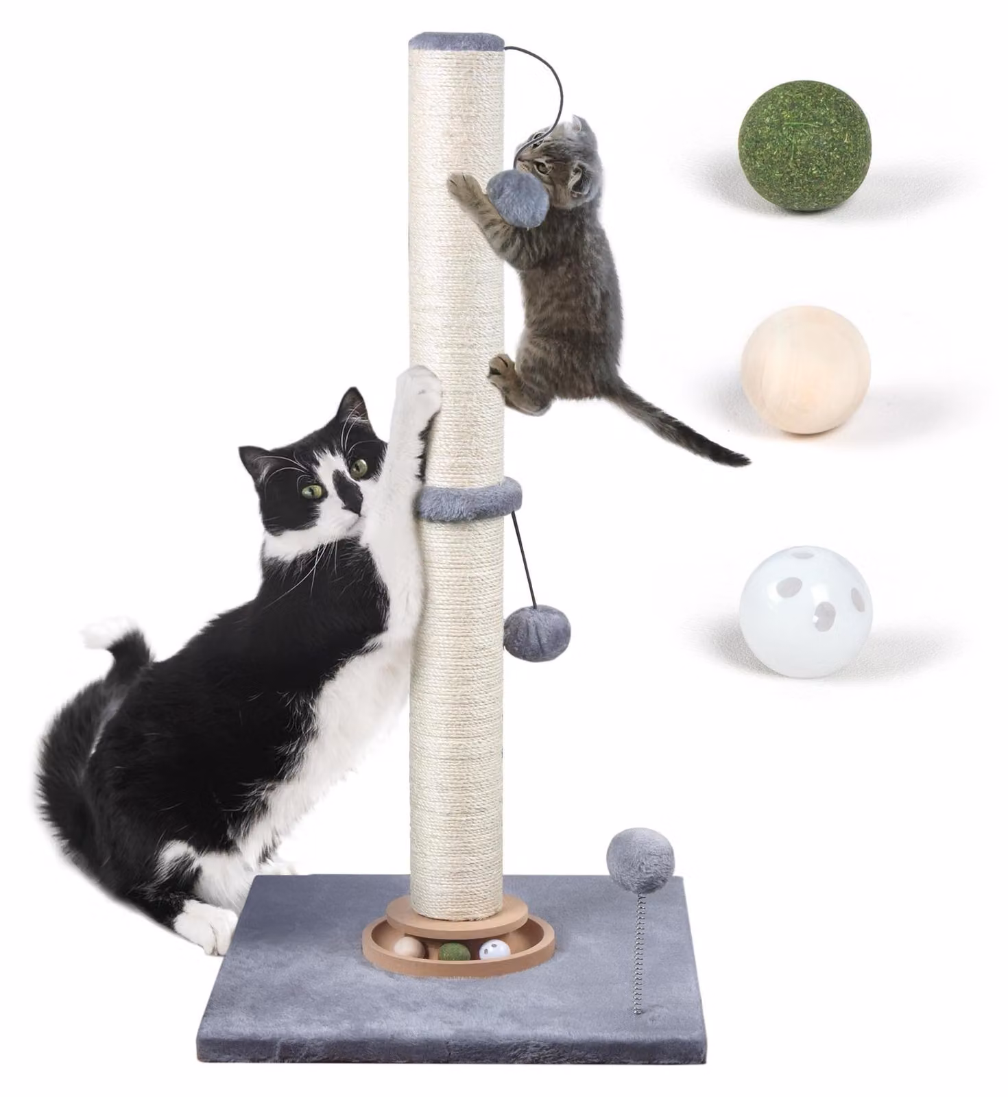 Albero interattivo per gatti con palline alla valeriana