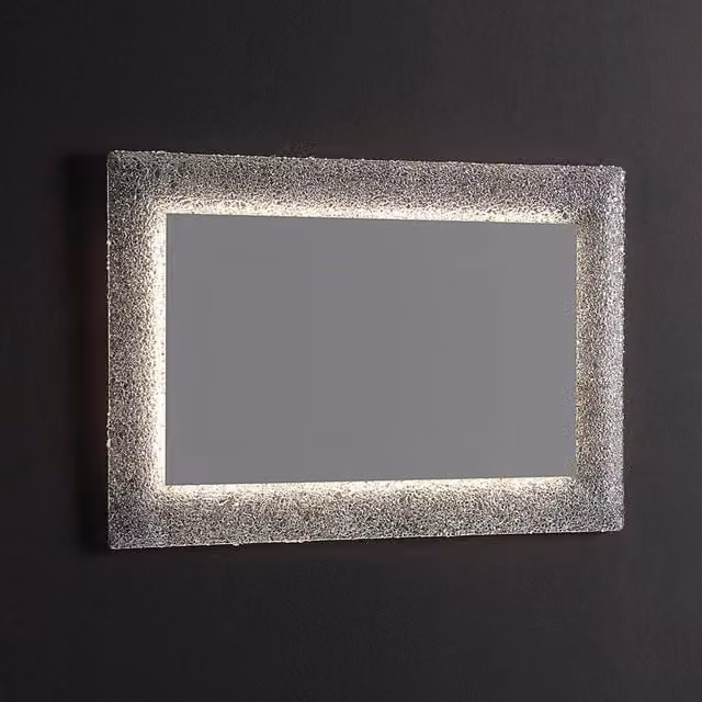 Specchio in vetro fuso retroilluminato 90x62
