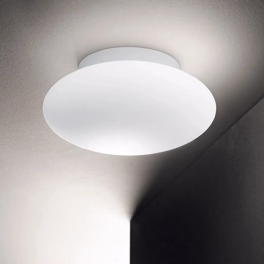 Plafoniera Moderna Bubble IDEAL LUX in Alluminio e Plastica Bianca con 1 Luce E27 – 2