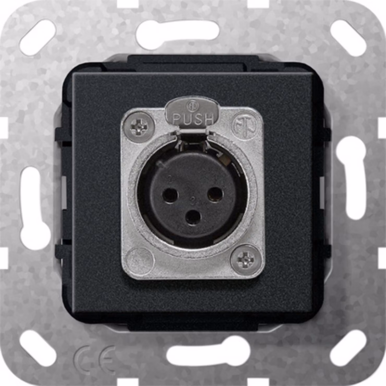 GIRA presa XLR serie D inserto nero opaco 566710 (566710)