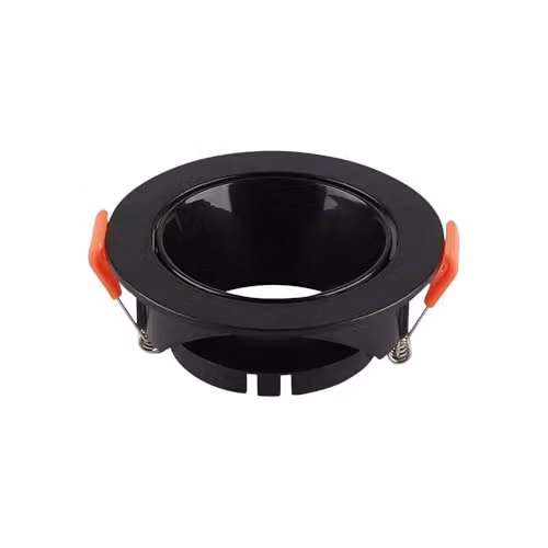 Portafaretto LED da Incasso Rotondo GU10 Colore Nero