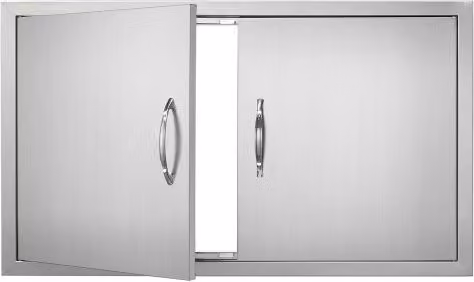 Porta da incasso per cucina esterna VEVOR in acciaio inox color argento, dimensioni: 91,5 x 53,3 cm