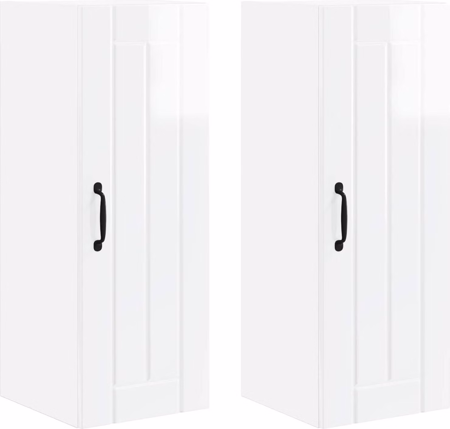 Armadietto a muro LUCCA 2 pcs Bianco Lucido 30 x 31 x 80 cm