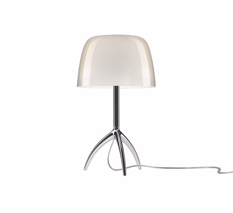 Lumiere Small Lampada da Tavolo Alluminio-Bianco