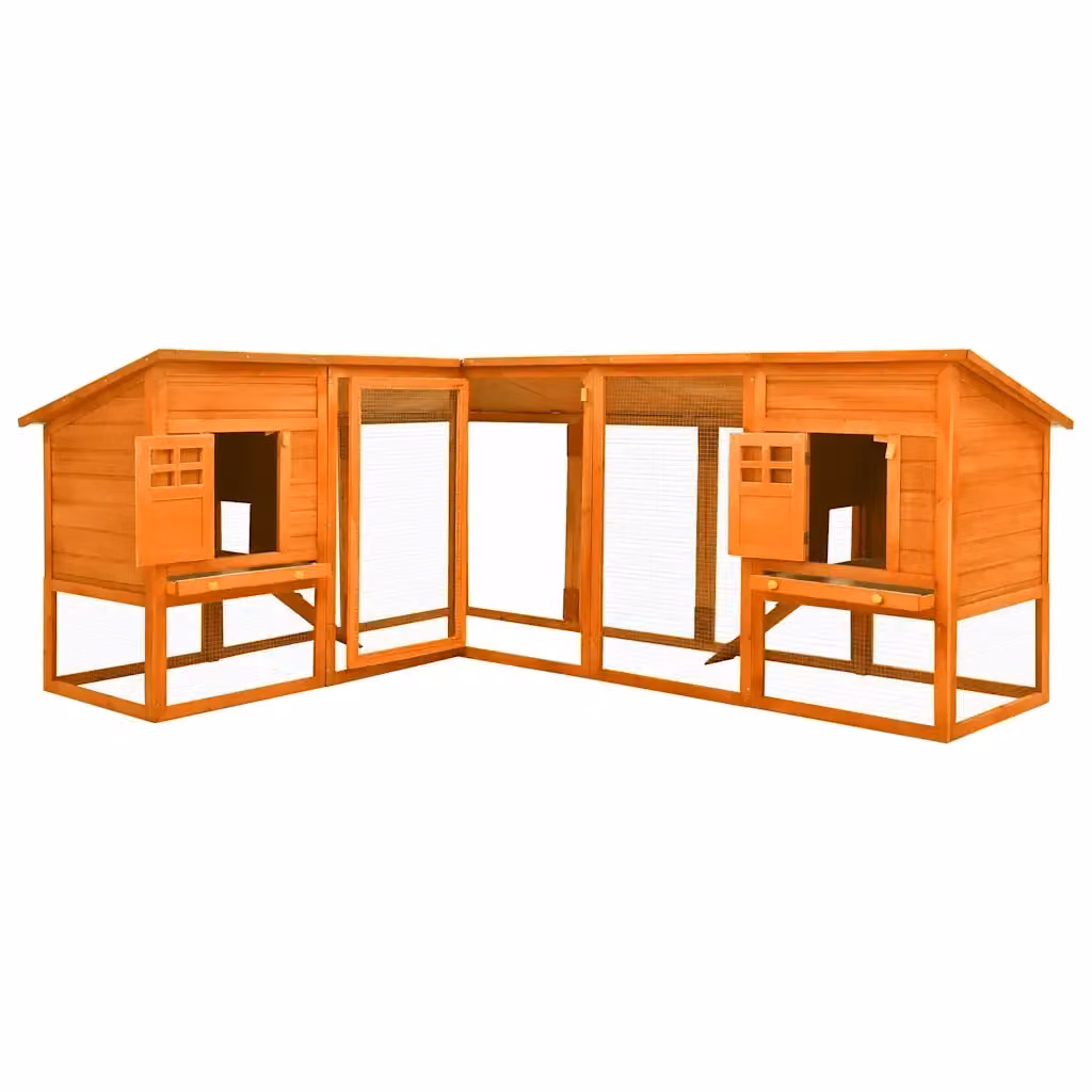 Conigliera per esterni in legno massello di abete marrone CFW5742411 – 2