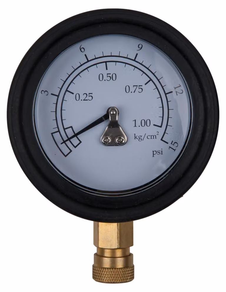 KS TOOLS Manometro Ø 75,0 mm 0 - 1 bar con attacco rapido da 1/4" - 150.2327