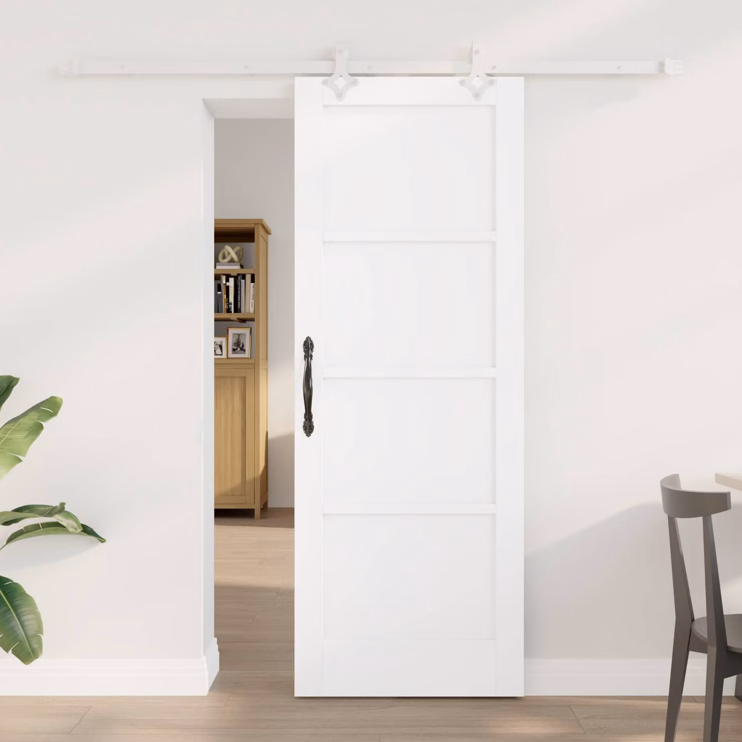 vidaXL Porta scorrevole 73,5 x 198,5 cm Legno ingegnerizzato Bianco