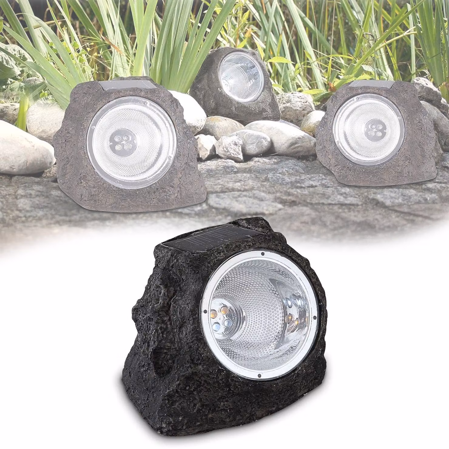 Luce solare giardino pietra luce sentiero lampada solare luce esterna solare 3302