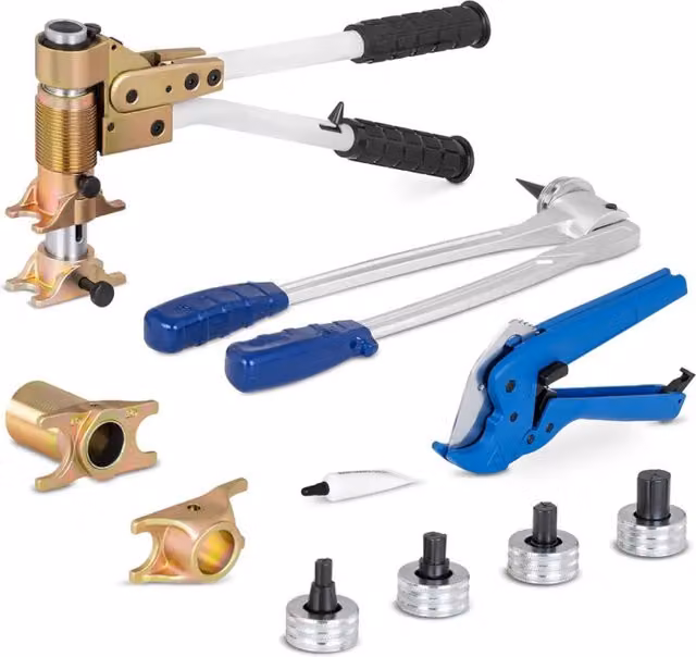 Pinza a crimpare assiale multistrato da 16 a 32 mm con impugnature antiscivolo in lega di alluminio multicolore – 1