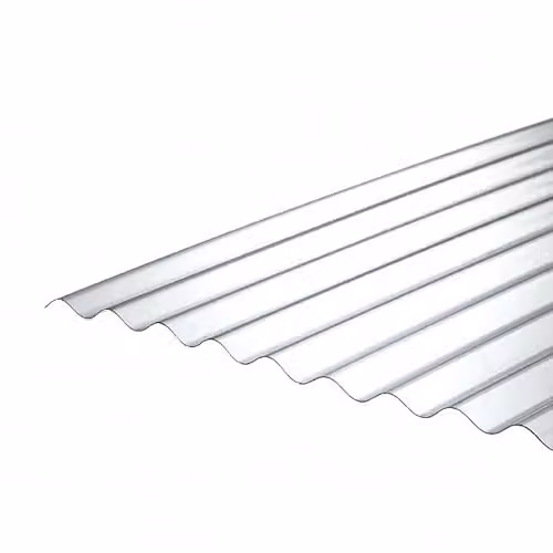 5 Lastre di Policarbonato Corrugato "SuperDur" ONDA 76/18 mm CLEAR 1265X1000mm con protezione UV