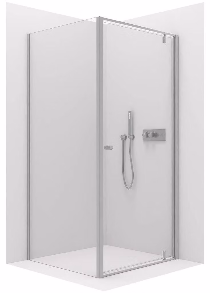 CERANO - Box doccia Ferri L/P - 6 mm - cromato, vetro trasparente - 90x90x195 cm - a perno