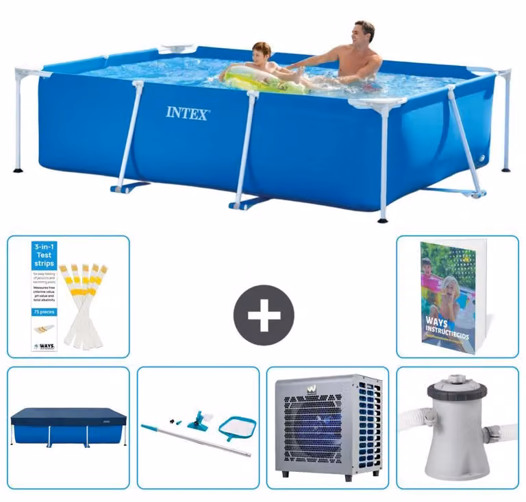 Piscina fuori terra rettangolare - 260x160x65 cm - 5 pezzi - Modello S109