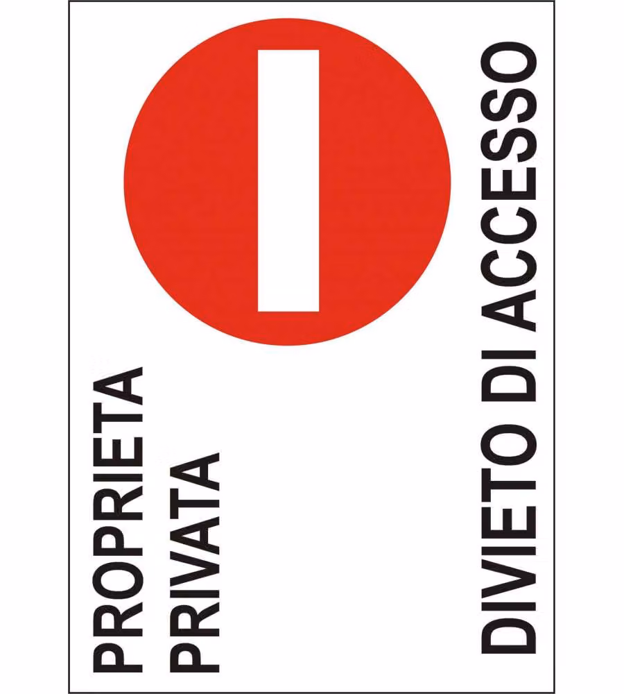 Cartello Proprietà Privata 25x35 cm in Polipropilene