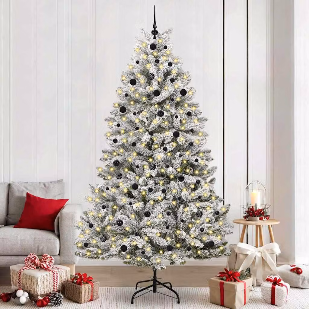 Maison Exclusive - Albero di Natale artificiale, altezza 240 cm, 300 luci, luce bianca calda