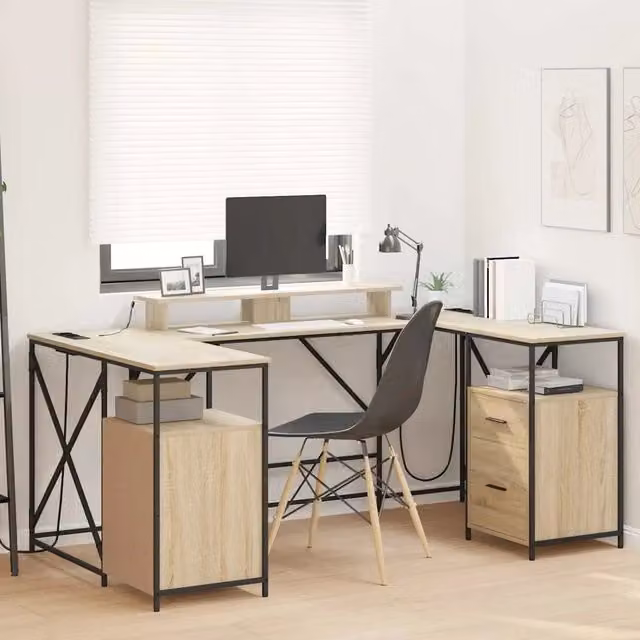 Scrivania Rovere Sonoma Legno ingegnerizzato 3376137