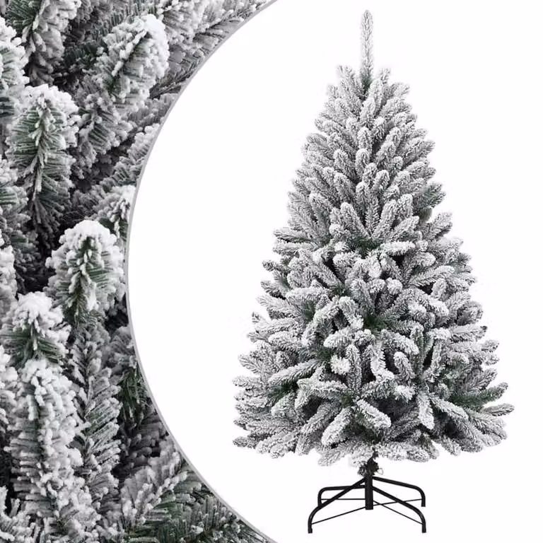 Albero di Natale artificiale, altezza 150 cm, con rami effetto neve - Pieghevole e realistico