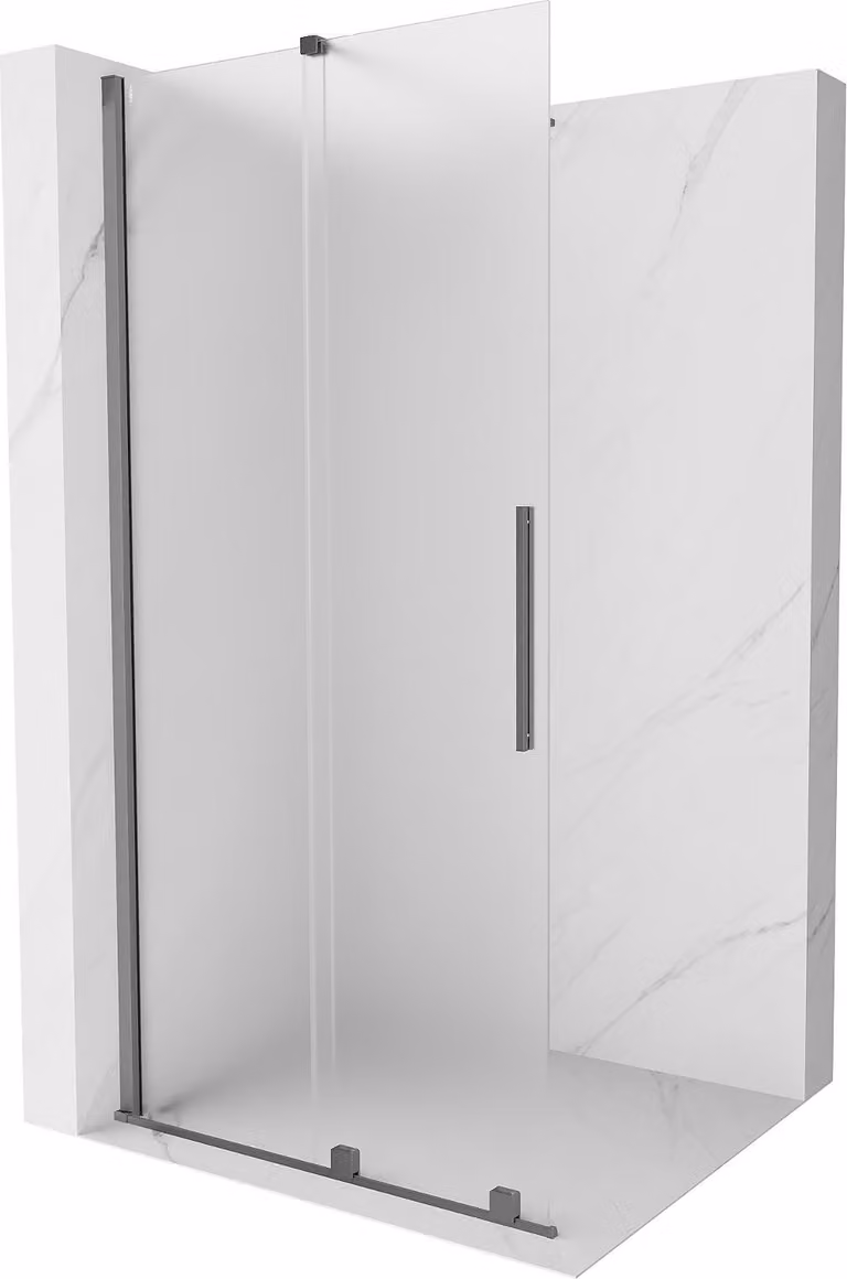 Mexen Velar parete doccia scorrevole Walk-in 70 x 200 cm, brina 8 mm, gun metal - 871-070-000-33-95