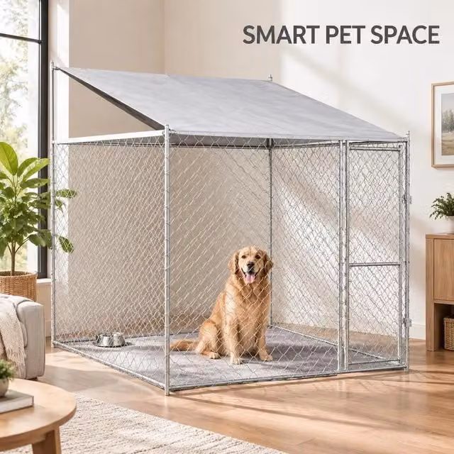 Dog Cage 200 X 200 X 258 Cm Steel And PE