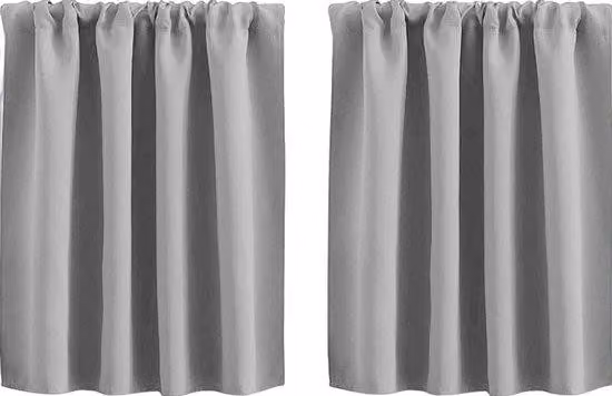 Set da 2 - Tende a rullo piccole - per camere da letto, cucine, armadi, camere dei bambini, cantine, camper - 76 x 92 cm - Grigio chiaro - Tende oscuranti - Poliestere