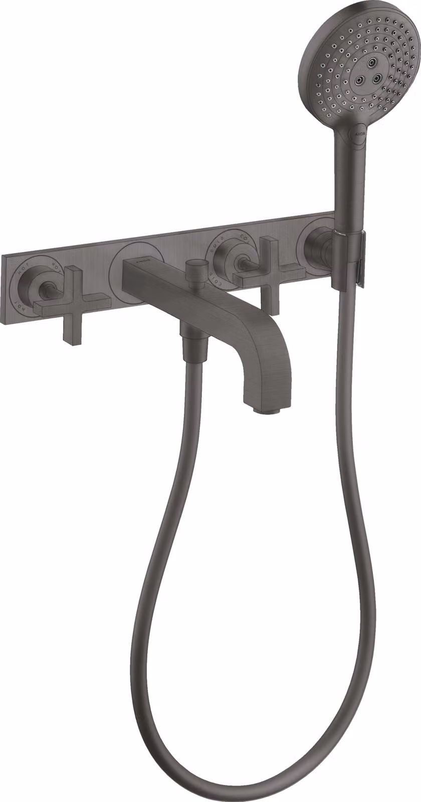hansgrohe AXOR Citterio Mélangeur bain 3 trous avec poignées croisées, 39441340, 39441340