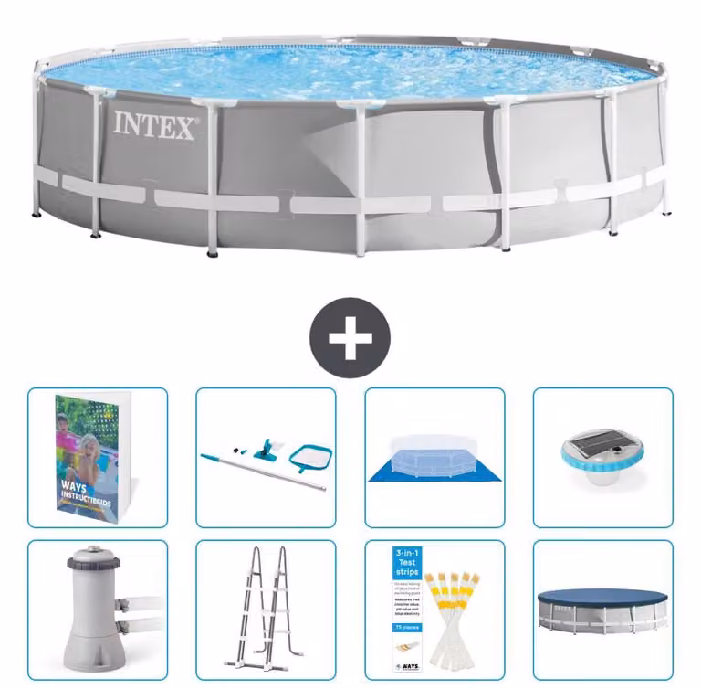 Struttura per piscina a forma di prisma - 427x107 cm - composta da 7 elementi - modello S595