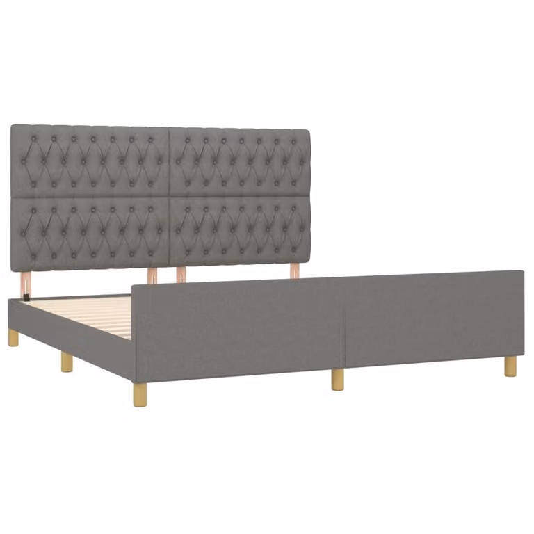 Giroletto senza Materasso Grigio Scuro 180x200 cm Tessuto