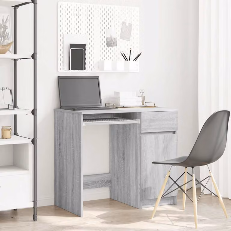 Maison Exclusive - Scrivania Grigio Sonoma 86x49x76 cm Materiale ligneo
