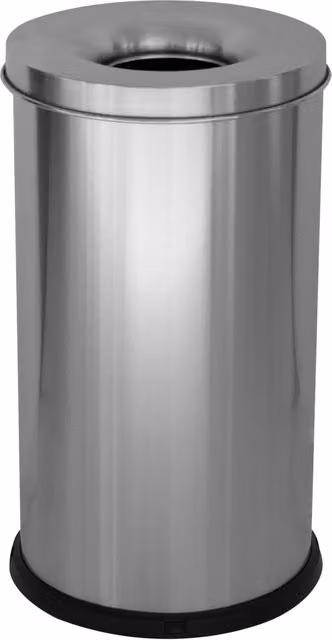 Pattumiera Gettacarte Ø38xh75 cm Autoestinguente in Acciaio Inox Argento