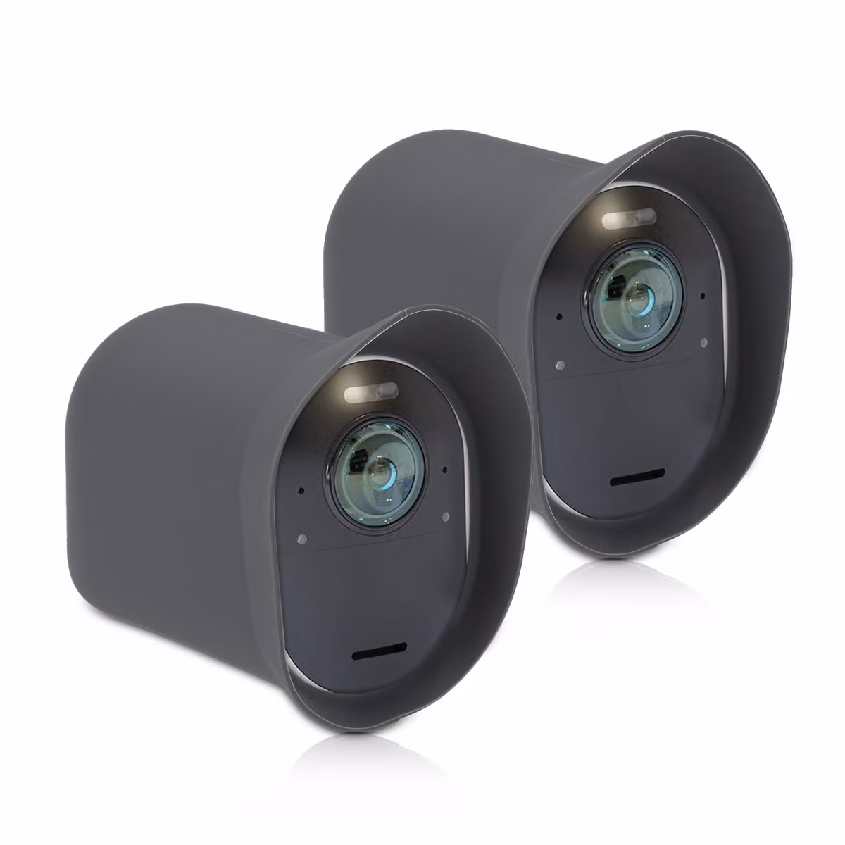 kwmobile 2x Custodia compatibile con Arlo Ultra / Arlo Pro 3 / Pro 4 - Custodia protettiva per telecamera di sicurezza in silicone - Grigio