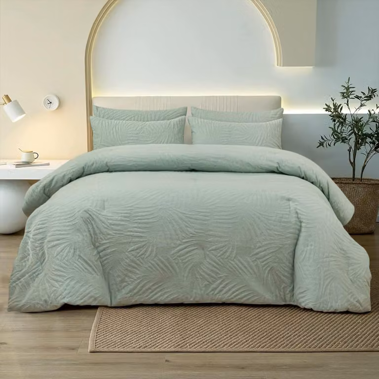 Piumino da letto da 400 g/m² per tutte le stagioni, completo di due federe da 80 x 80 cm