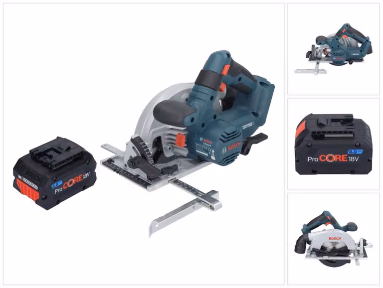 Bosch GKS 18V-57-2 Sega circolare professionale a batteria 18 V 165 mm brushless + 1x batteria ricaricabile ProCORE 8,0 Ah - senza caricabatterie