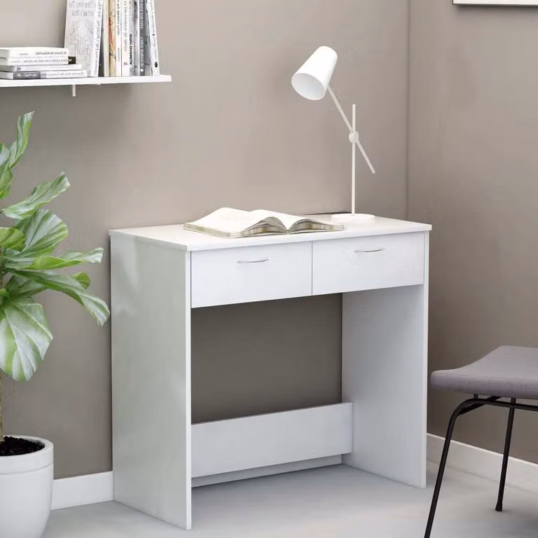 Maison Exclusive - Scrivania bianca 80×40×75 cm Materiale ligneo