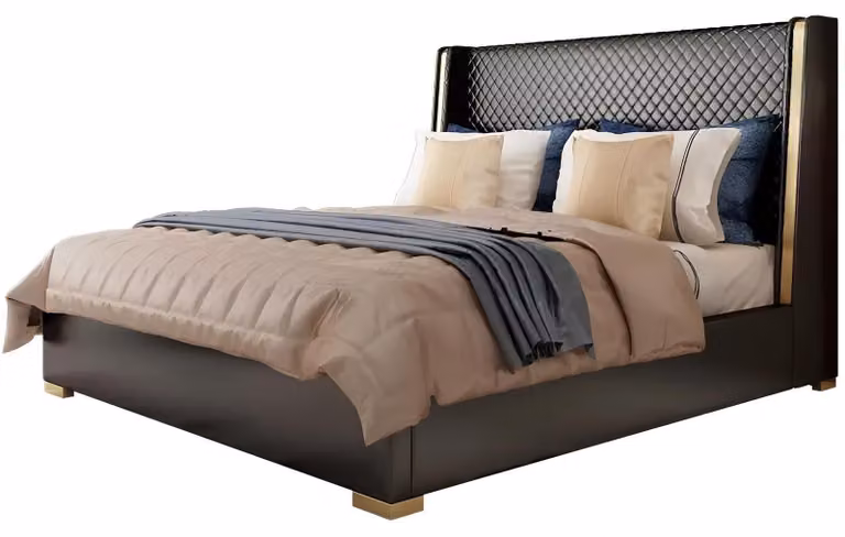 Bett Polster Design Luxus Doppel Hotel Betten Ehe Schlaf Zimmer Leder 180x200cm