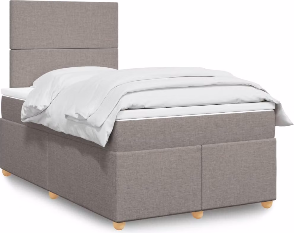 Maison Exclusive - Giroletto a Molle con Materasso Tortora 120x200 cm in Tessuto