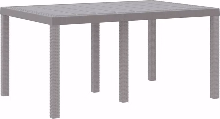 Tavolo da Giardino Grigio chiaro 150 x 100 x 73 cm polyrattan