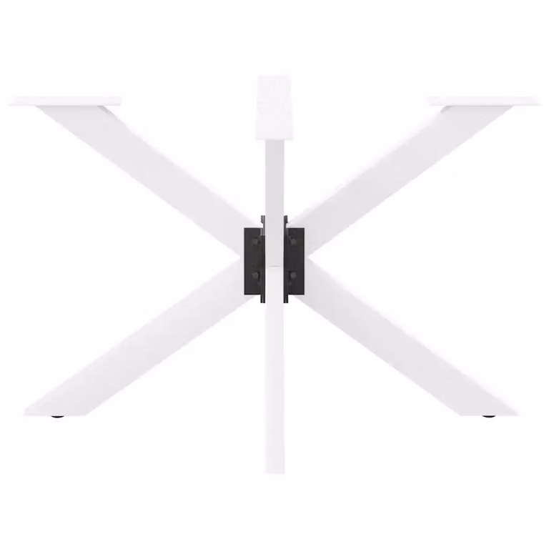 Gamba per tavolo da pranzo a forma di ragno vidaXL bianca in metallo con altezza regolabile L: 120 cm, P: 68 cm, H: 72-73 cm