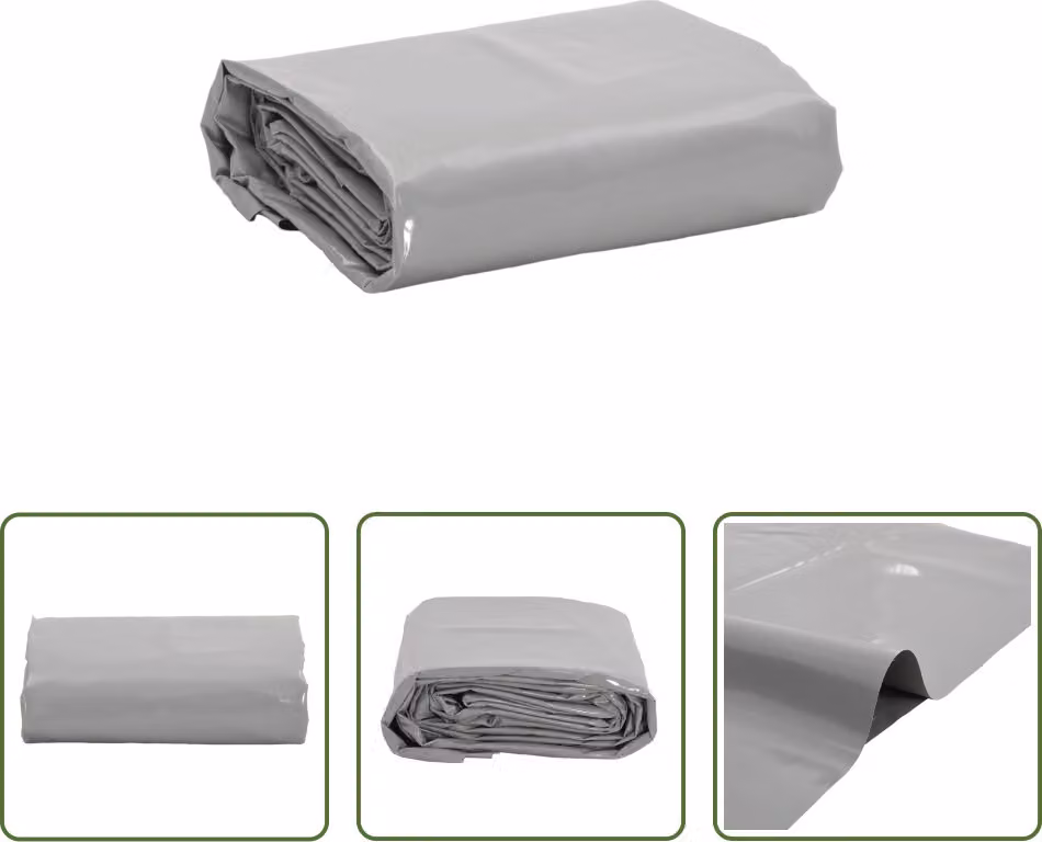 The Living Store Abdeckplane Grau 3x4 m 650 g/m²
