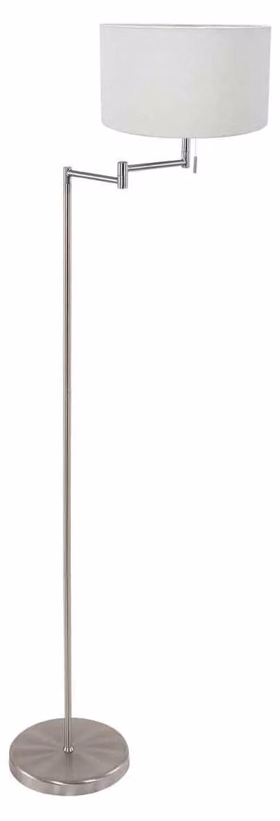 Lampada da terra - acciaio - Bella - metallo tessile - Ø 45cm - E27 - 3878ST - Mexlite