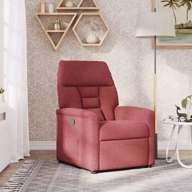 Divano Sedia-Poltrona Reclinabile in Tessuto Rosso Vino 537806