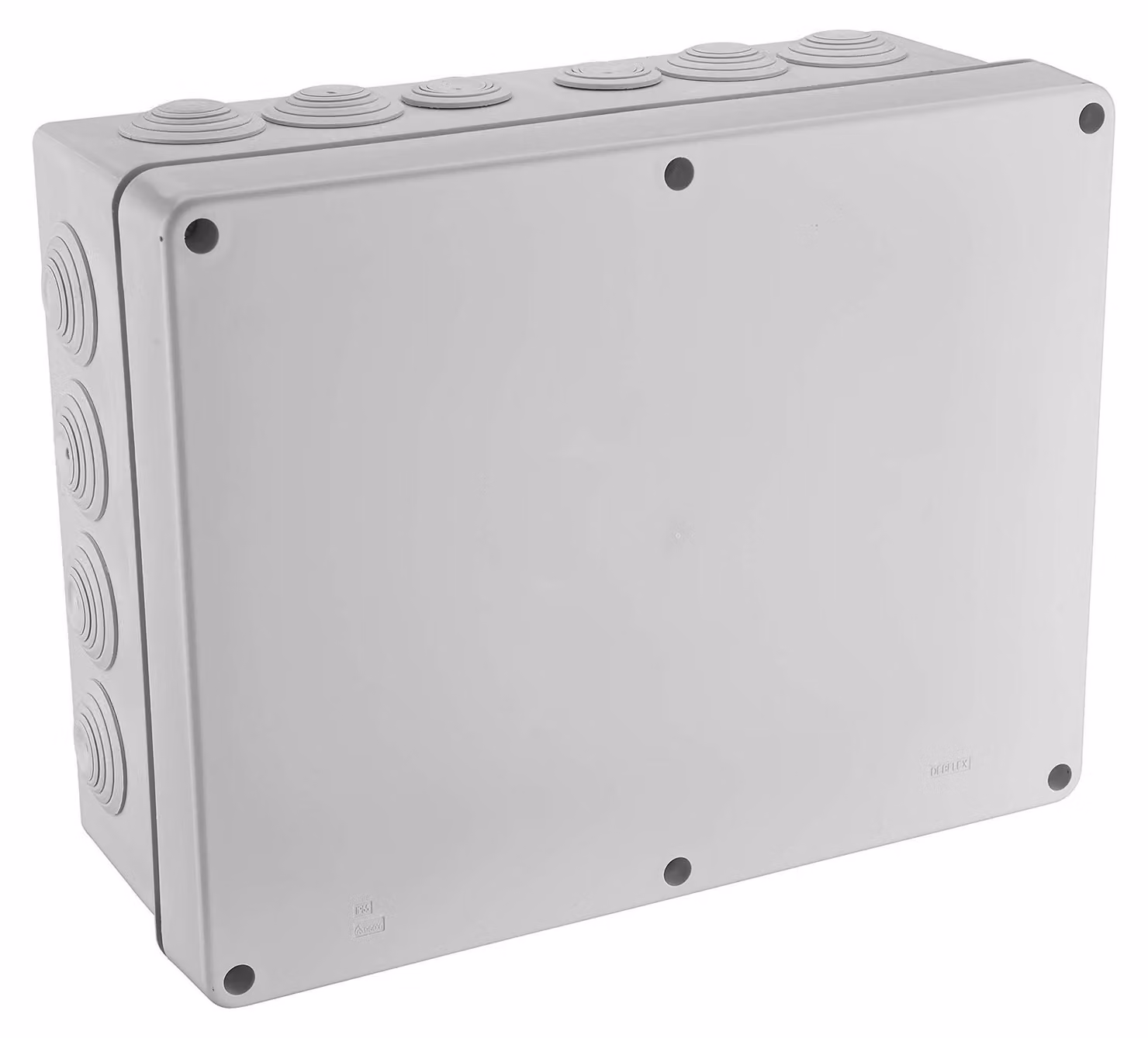 Scatola di derivazione impermeabile IP55, da incasso, grigia, dimensioni 310 x 240 x 120 mm