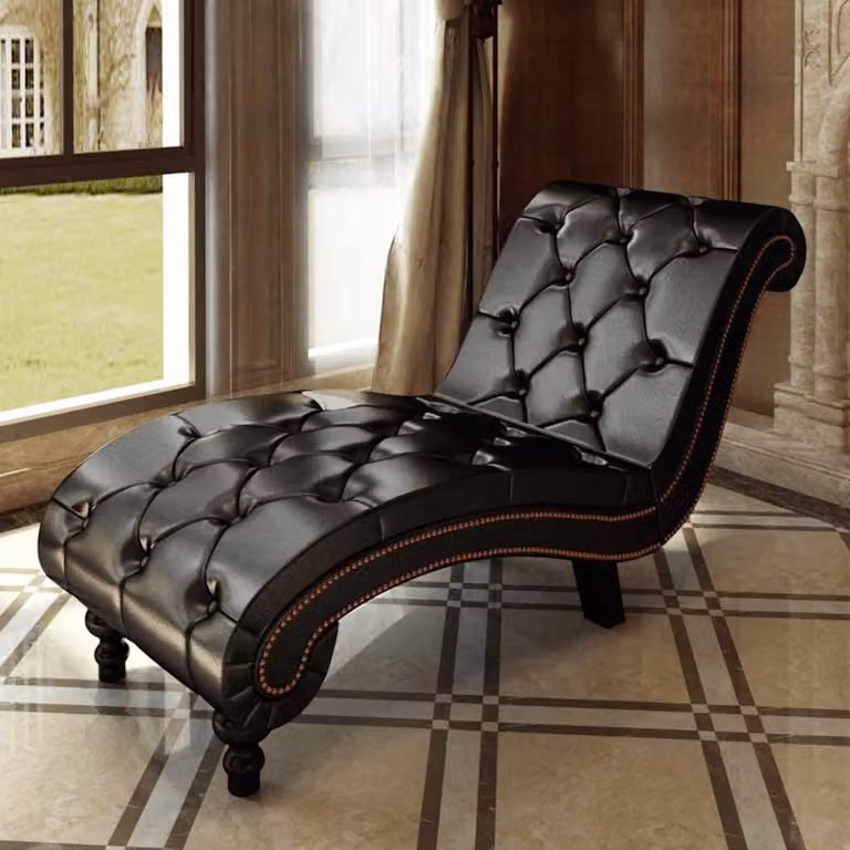 Sedia a sdraio vidaXL in similpelle marrone con braccioli e design ergonomico