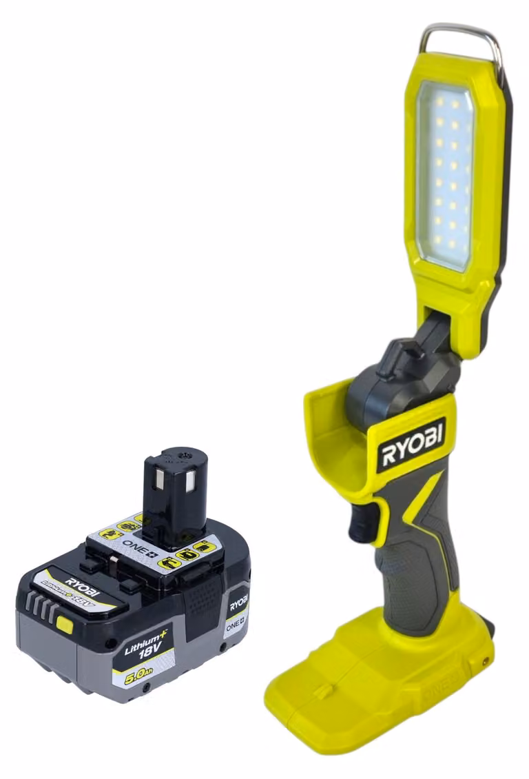 RYOBI RSL18-0 Lampada da cantiere a batteria 18 V 800 lumen + 1x batteria 5,0 Ah - senza caricabatterie
