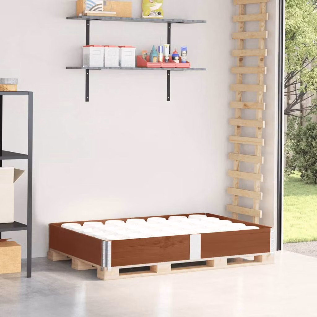 Letto rialzato da giardino vidaXL in legno massello marrone L: 150 cm, P: 100 cm, H: 21,5 cm