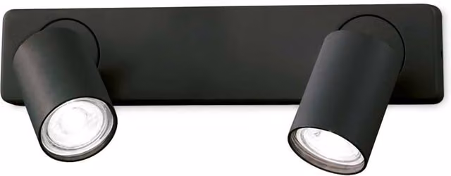 Applique Moderna Ideal Lux Rudy in Metallo con LED Regolabile, Disponibile in Nero o Bianco